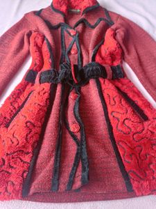 Crimson Gothic Christmas Coat/Sweater/Cardigan