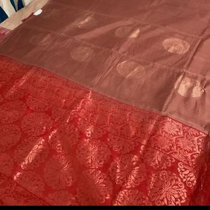 Peach Saree