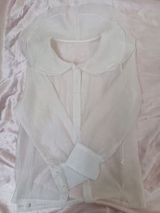 Peter Pan Organza White Shirt