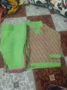 Sweater With Handmade Dhoti
