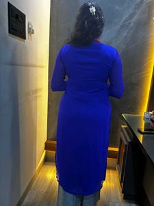 Transparent(See Through) Royal Blue 💙 Long Kurti