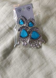 Stylish Blue Drop Earrings