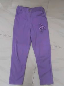 Purple High-Waisted Trousers