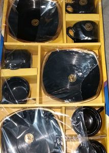 Black & Gold Coffee Cup Set - Brand New!