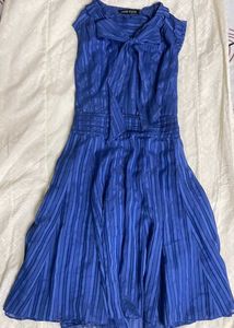 Anne Klein designer Blue Striped Dress