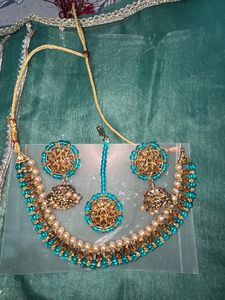 Peacock Green Necklace Set
