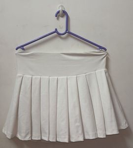 White Pleated Skirt