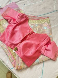 Pure Glass Organze Sari