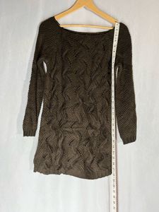 Brown Knit Top