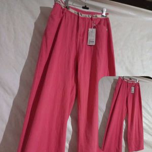 Hot Pink Wide-Leg Pants