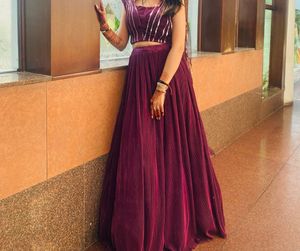 Elegant Purple Lehenga Choli Set