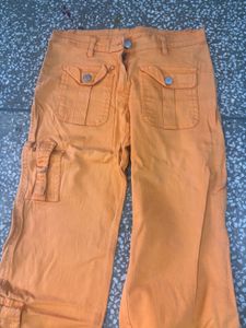 Orange Cargo Pants