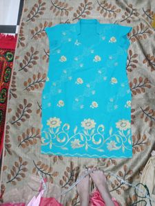 Blue Floral kurta