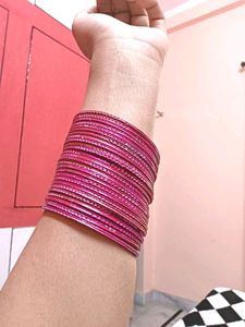 PINK METALLIC BENGLES 💖🎉🌸