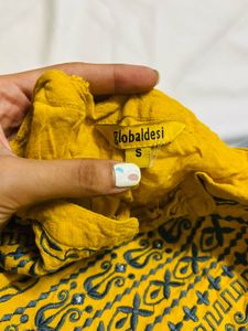 Global Desi Embroidered Top - Size S