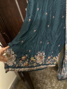 Teal Embroidered Salwar Kameez