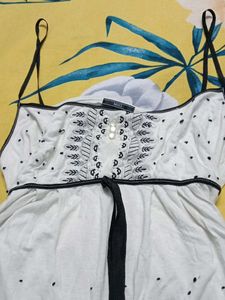 White Embroidered Cami Dress