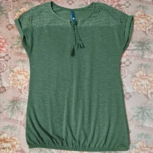 Olive Green Tassel Top