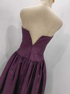 Elegant Purple Strapless Dress