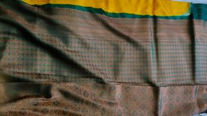Premium  Varanasi Banarasi Yellow &amp; Green Saree