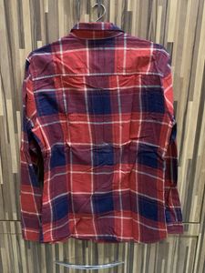 Red &amp; Navy Plaid Flannel Shirt