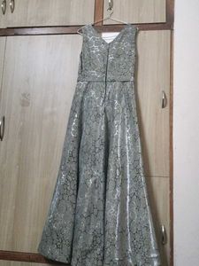 Elegant Silver Evening Dress