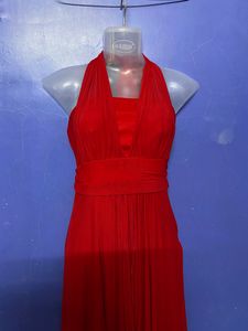 Red Designer Long Party Wear One Piece ♥️