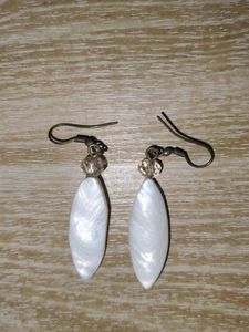 White Earrings Set