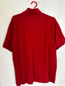 Zudio Stylish Red Polo Shirt - Size XL