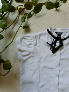 Korean Style White Shirt - Size s