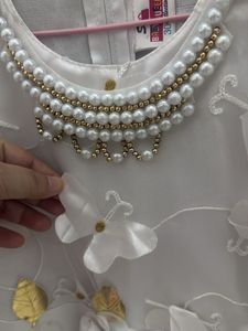 Girls&#39; White Floral Dress