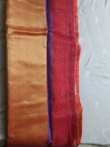 Elegant Red Banarasi Saree with xxl blouse