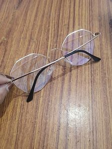 Gold Rim Round Glass Frame