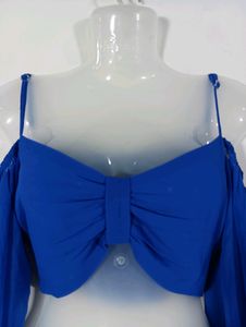 Estonished Puff Sleeve Cropped Top(Women&#39;s)