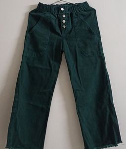 Green Wide Leg Pant