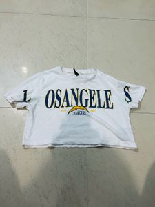 White Crop Tee