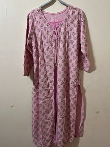 Pink Aline Kurtha Set