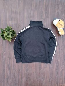 Black Zip-Up Track Jacket