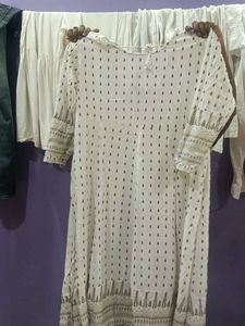Elegant White Printed Kurta
