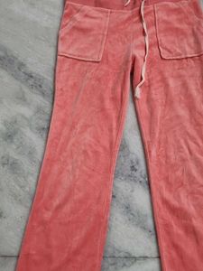 Juicy Couture Peach Velvet Coral Pants
