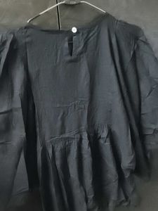Embroidered Black Top