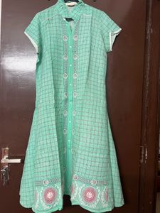 Mint Green Plaid Dress