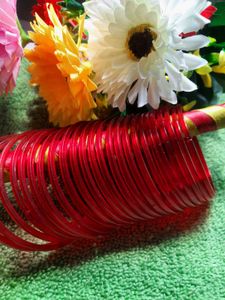Red Bangles - Set of 3 And 4 Kade