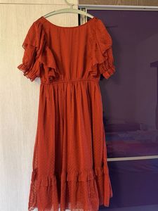 Elegant Maroon Embroidered Dress