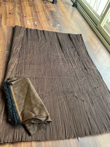 PLEATED BROWN COLOR FABRIC FOR SAREES N GOWNS