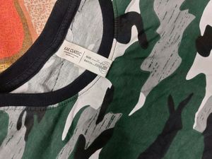 Camouflage Print T Shirt
