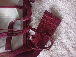 Designer Maroon Bra .