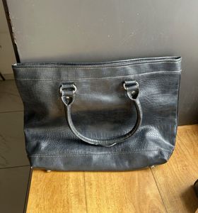 Black Embossed Tote Bag