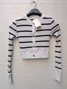 New With Tag Korean Striped Knit Cardigan