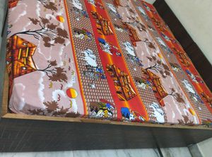 Country Side Print Double Bed Bedsheet